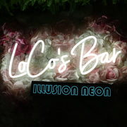 Locos Bar White Neon Sign