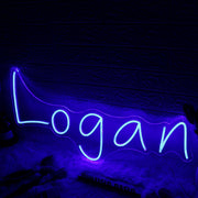 Logan Blue Custom Neon Sign