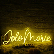 Lolo Marie Yellow Neon Sign