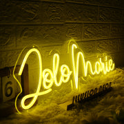 Lolo Marie Yellow Neon Sign