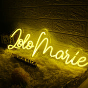 Lolo Marie Yellow Neon Sign