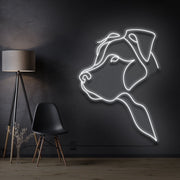 Long Eared Pitbull Neon Sign