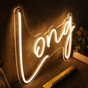 Long Yellow Neon Sign