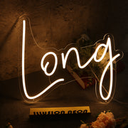 Long Yellow Neon Sign