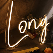 Long Yellow Neon Sign