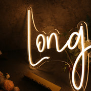 Long Yellow Neon Sign