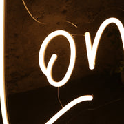 Long Yellow Neon Sign