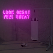 Look Great Feel Great Neon Sign Lights Night Lamp Led Neon Sign Light For Home Party