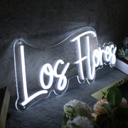 Los Flores White Neon Sign