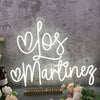 Los Martinez White Neon Sign