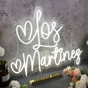 Los Martinez White Neon Sign