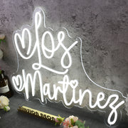 Los Martinez White Neon Sign