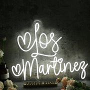 Los Martinez White Neon Sign