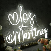 Los Martinez White Neon Sign