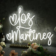 Los Martinez White Neon Sign