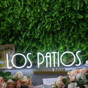 Los Patios White Neon Sign