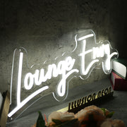 Lounge Envy White Neon Sign