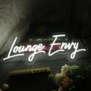 Lounge Envy White Neon Sign