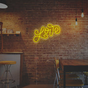 Love By Wordart LED Neon Sign