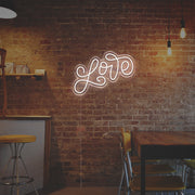 Love By Wordart LED Neon Sign