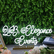 Love Elegance Events White Neon Sign