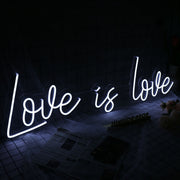 Love Is Love White Neon Sign