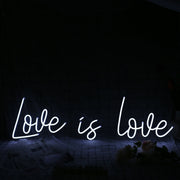 Love Is Love White Neon Sign