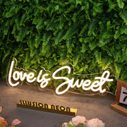 Love Is Sweet Yellow Neon Sign