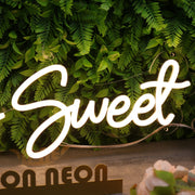 Love Is Sweet Yellow Neon Sign