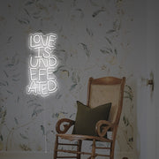 Love Is Undefeated LED Neon Sign