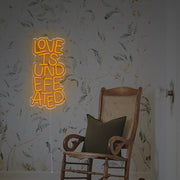 Love Is Undefeated LED Neon Sign