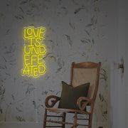 Love Is Undefeated LED Neon Sign