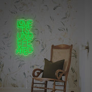 Love Is Undefeated LED Neon Sign