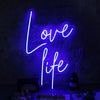 Love Life Blue Neon Sign