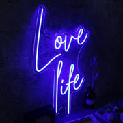 Love Life Blue Neon Sign