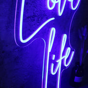 Love Life Blue Neon Sign