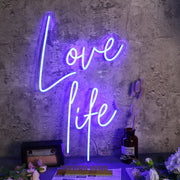 Love Life Blue Neon Sign