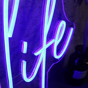 Love Life Blue Neon Sign