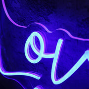 Love Life Blue Neon Sign