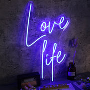 Love Life Blue Neon Sign