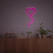 Love Shape Balloon LED Neon Sign