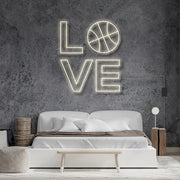 Love With Basketball At O Neon Sign