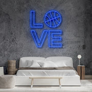 Love With Basketball At O Neon Sign