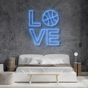 Love With Basketball At O Neon Sign