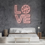 Love With Basketball At O Neon Sign