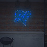 Love With Lovely Heart LED Neon Sign