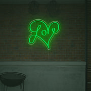 Love With Lovely Heart LED Neon Sign