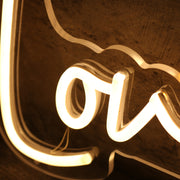 Love You More Yellow Neon Sign