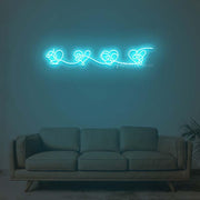 Love Yourself Hearts Neon Sign