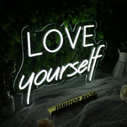 Love YourSelf White Neon Sign